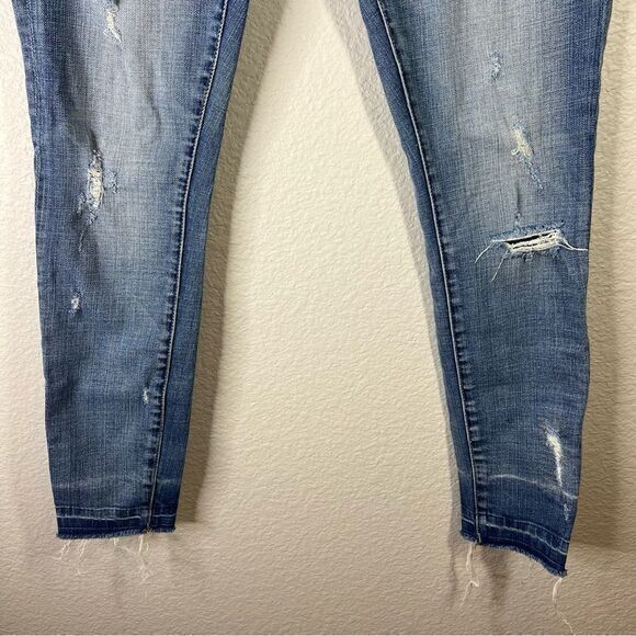 BlankNYC Womens‎ Skinny Jeans Distressed Stretch Light Wash Intro Denim Blue 26 - Picture 8 of 9